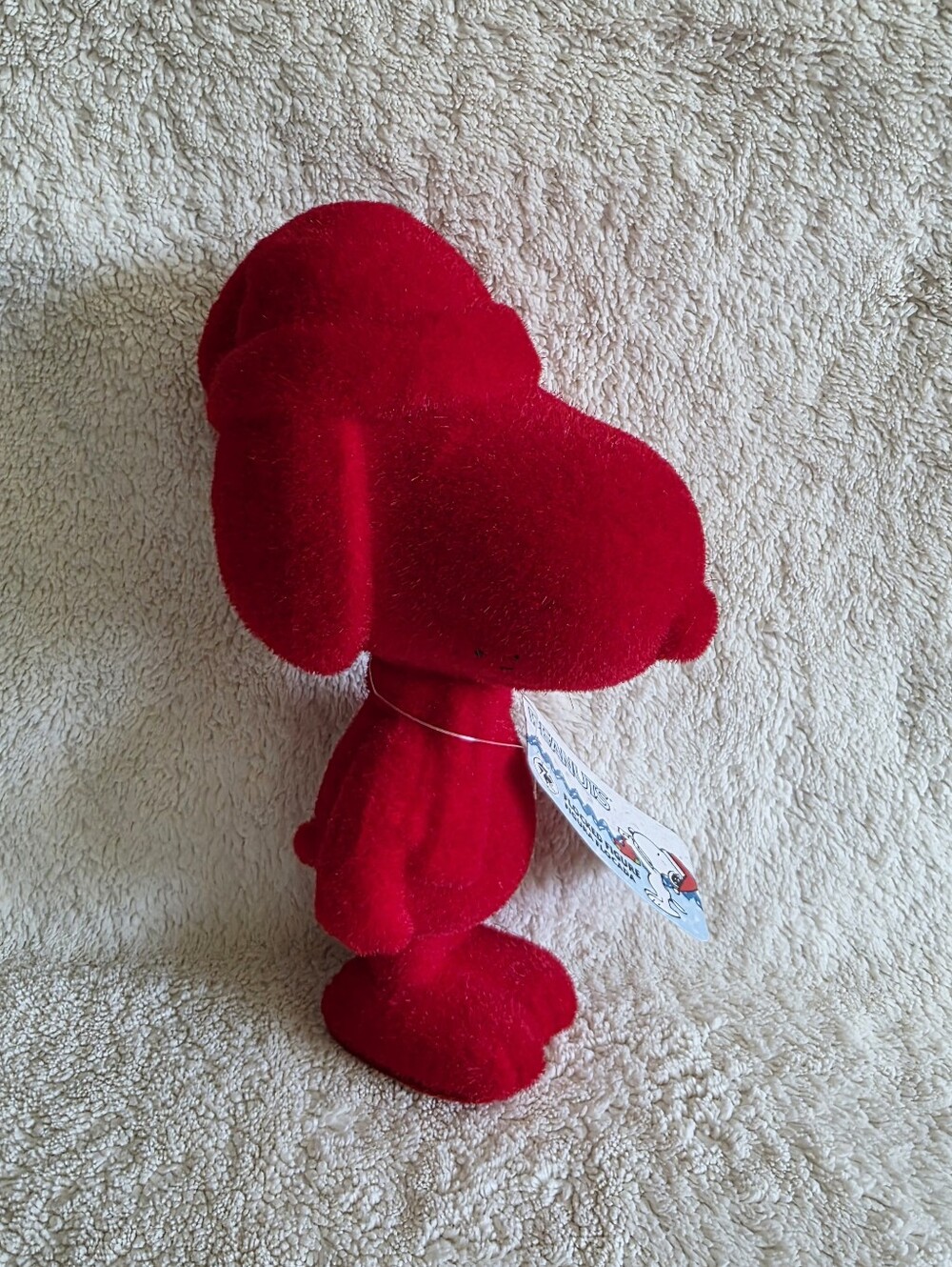 New Peanuts SNOOPY 9" Red Tabletop Flocked Christmas Figure, 75th Anniversary
